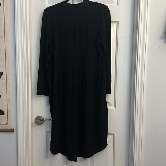 Elaine Kim nolwenn cutaway long line open front cardigan jacket black large - Picture 4 of 6